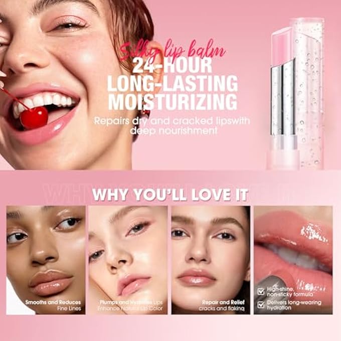 INSEEK TINTED LIP BALM GIFT SET, 4PCS COLORED COLOR CHANGING LIP BALM, 24HRS LONG-LASTING DEEP MOISTURIZING FOR DRY CHAPPED LIPS, SMOOTH AND REDUCE FINE LINES, LIGHTWEIGHT, NON-STICKY - Image 4